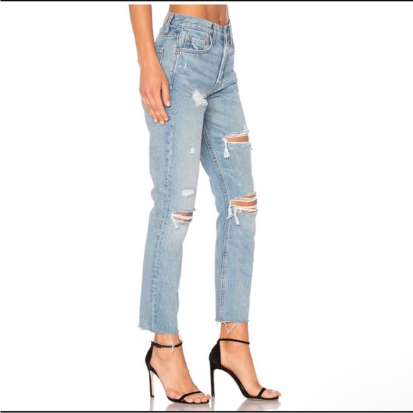 GRLFRND high rise Karolina distressed jeans size 24 from revolve - Picture 1 of 4